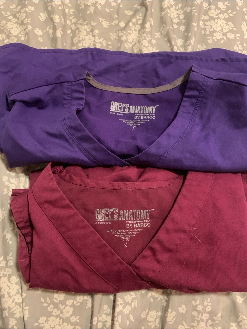 2 Greys Anatomy scrub tops